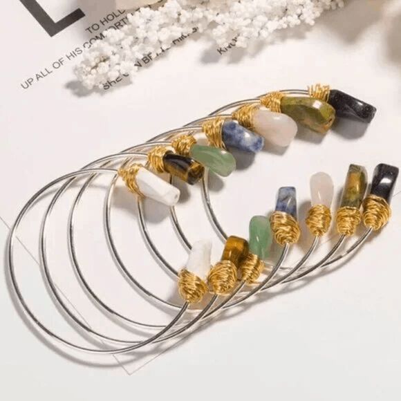 2/$21 Brown Stone Pattern Fashionable Ladies Stone Bracelet - Picture 2 of 5